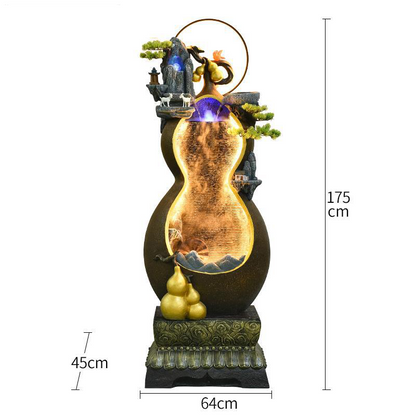 CHENYISHI Gourd Flowing Water Ornaments To Attract Wealth Office Living Room Feng Shui Rockery Water Landscape High-end National Style