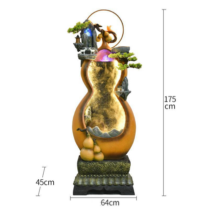 CHENYISHI Gourd Flowing Water Ornaments To Attract Wealth Office Living Room Feng Shui Rockery Water Landscape High-end National Style