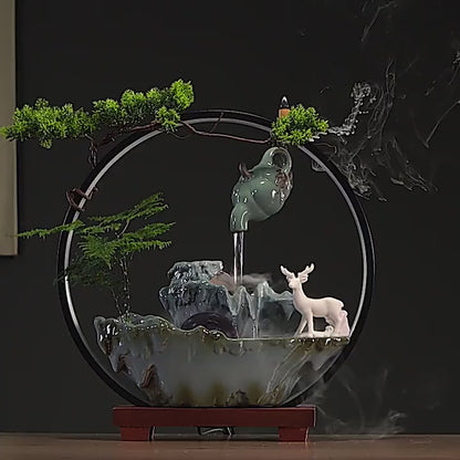 Household Creative Home Decor Feng Shui Ornament Indoor Decoration Floauting Pot Water Fountain for Luck