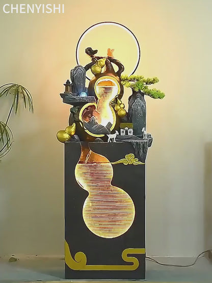 CHENYISHI Gourd Flowing Water Ornaments To Attract Wealth Office Living Room Feng Shui Rockery Water Landscape High-end National Style