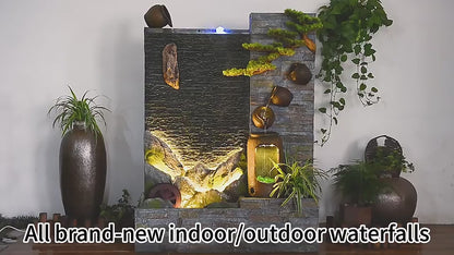 CHENYISHI Large Rockery Water Curtain Wall Flowing