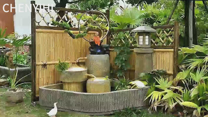 CHENYISHI Feng Shui Wheel Courtyard Rockery Flowing Water Landscape Fountain Ornaments Balcony Fish Pond Landscaping Zen Garden