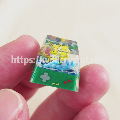 Pokemon Jolteon Custom 1U Keycaps Pokemon Keycap Liquidate keycap Artisan Keycap Anime Cherry MX Keycaps