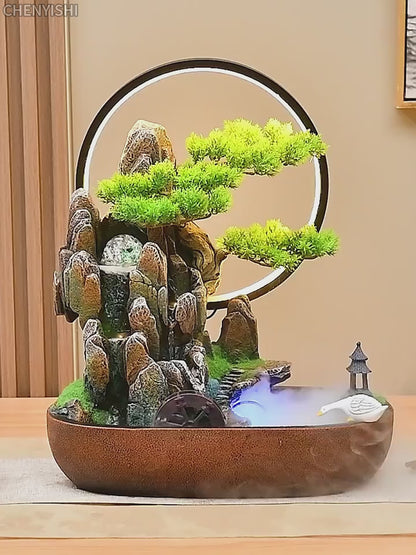 CHENYISHI Wholesale Flowing Water Fountain Rockery Waterscape Ornaments Circulating Water Office Wealth Decoration Housewarming Gift