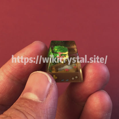 Shaymin custom craftsman keycaps, Pokemon resin keycaps, anime Cherry MX keycaps