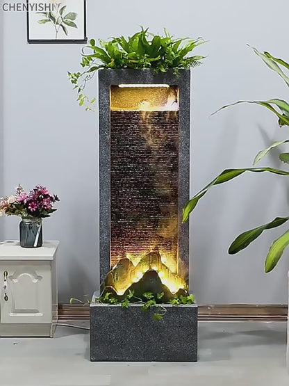 CHENYISHI Water Curtain Wall Floor-standing TV Cabinet Circulation Waterfalls Ornaments Outdoor Statue For Garden Water Feature