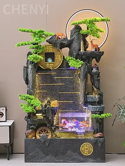 CHENYISHI Large Rockery Flowing Water Ornaments Circulating Water Living Room Hotel Courtyard Floor Landscape Fountain Fish Tank