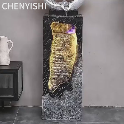 CHENYISHI New Chinese-style Flowing Water Fountain Ornaments Circulating Water Floor-to-ceiling Living Room Interior Decor