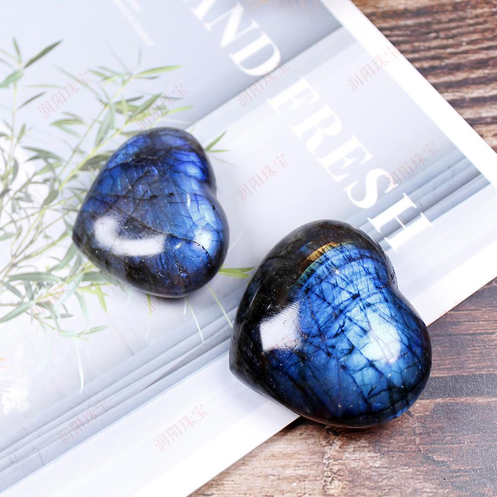 Natural Labradorite Heart