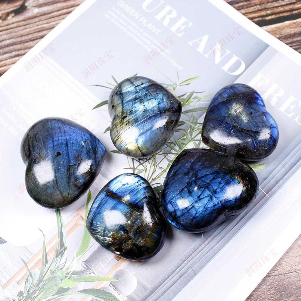 Natural Labradorite Heart