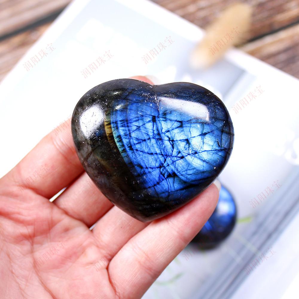 Natural Labradorite Heart