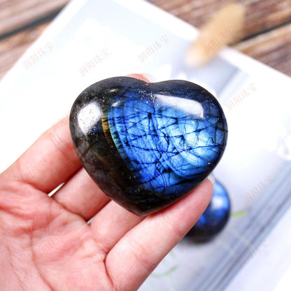 Natural Labradorite Heart