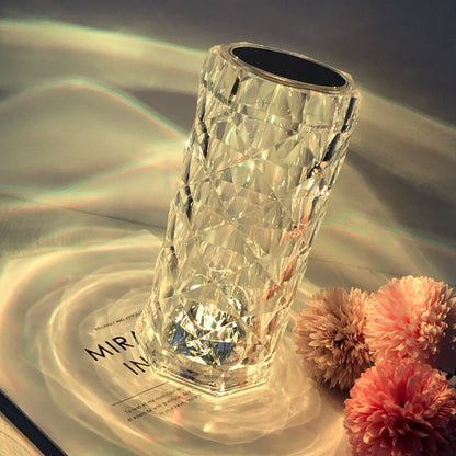 Colorful Romantic Atmosphere Rechargeable Decorative Lamp Remote Touch Control USB Crystal Lamp