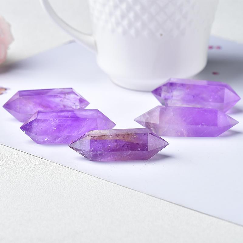 Natural Amethyst Hexagonal Double Points