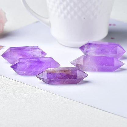 Natural Amethyst Hexagonal Double Points