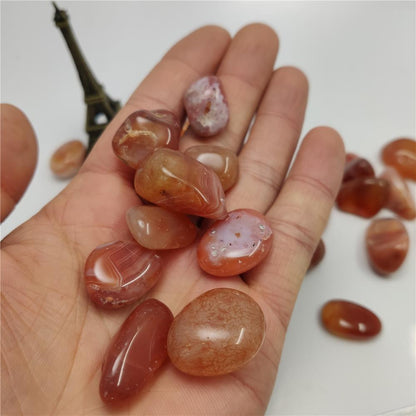 Piedras curativas de cristal de cornalina pulida natural