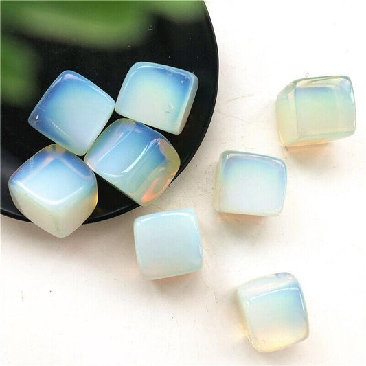 Opal Crystal Gemstone Cube Meditation Synthetic
