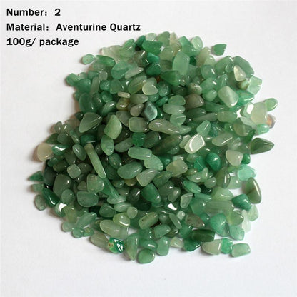 Natural Crystal Tumbled Stone Bag
