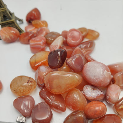 Piedras curativas de cristal de cornalina pulida natural