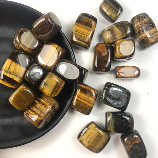 Natural Yellow Tiger Eye Tumbled Stone