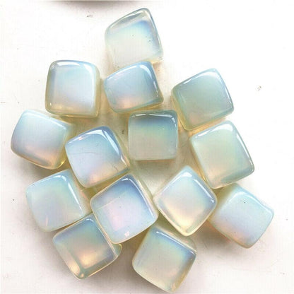 Cubo de piedra preciosa de cristal de ópalo sintético para meditación
