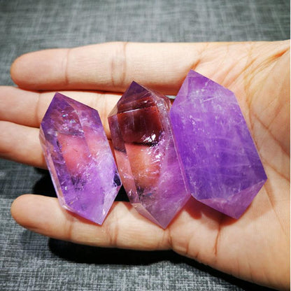 Natural Amethyst Hexagonal Double Points