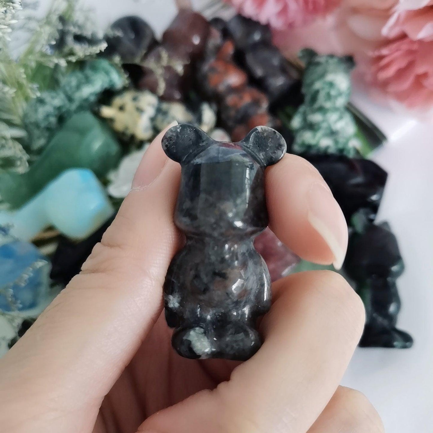 5cm Natural Crystal Bearbrick Quartz Hand Carving Crystal Bear