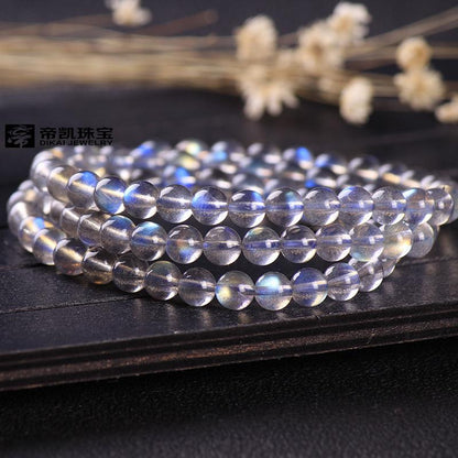 [Grey Moonlight]  Natural 3-circle Fully Flash Bracelet(three circle)
