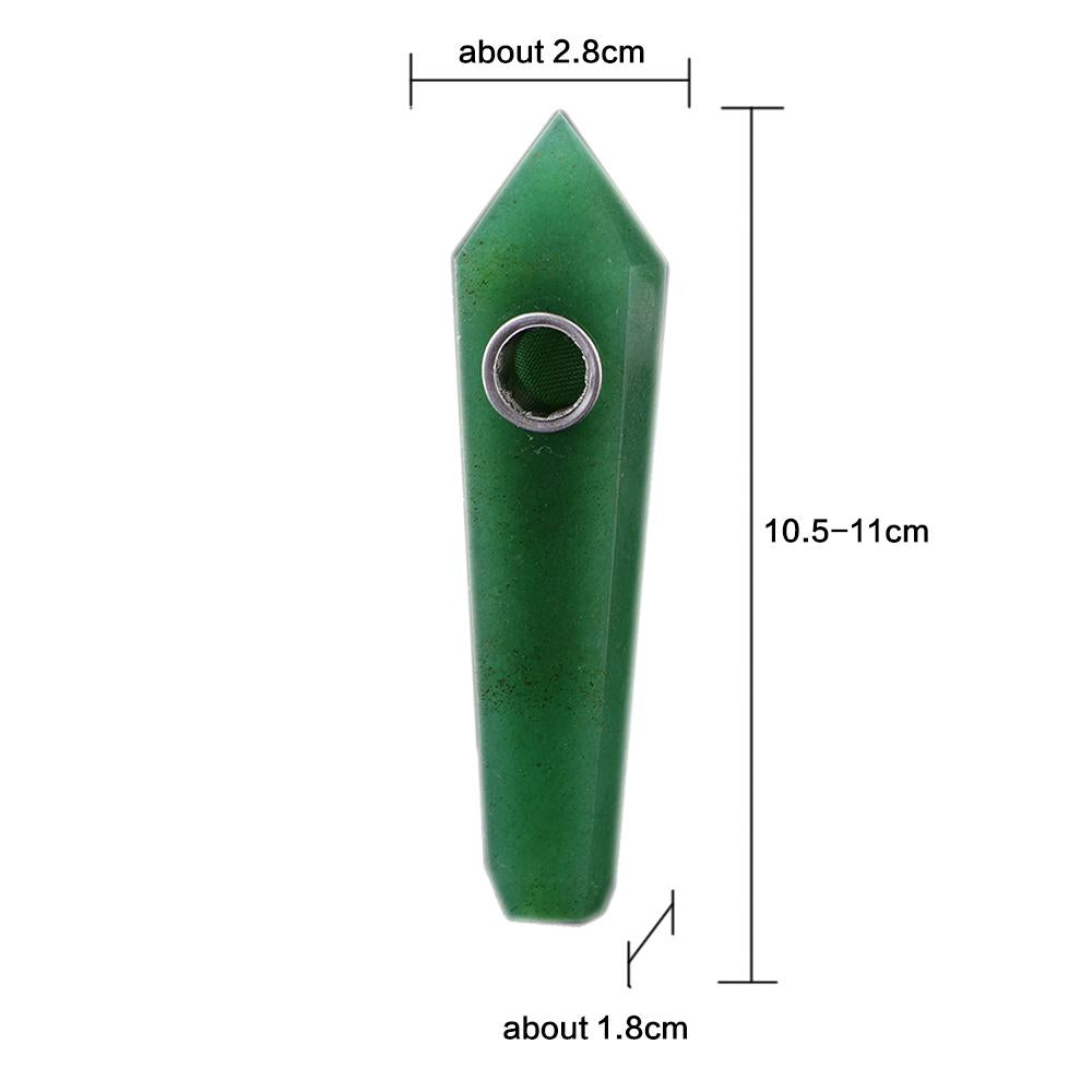Green Aventurine Crystal Pipe