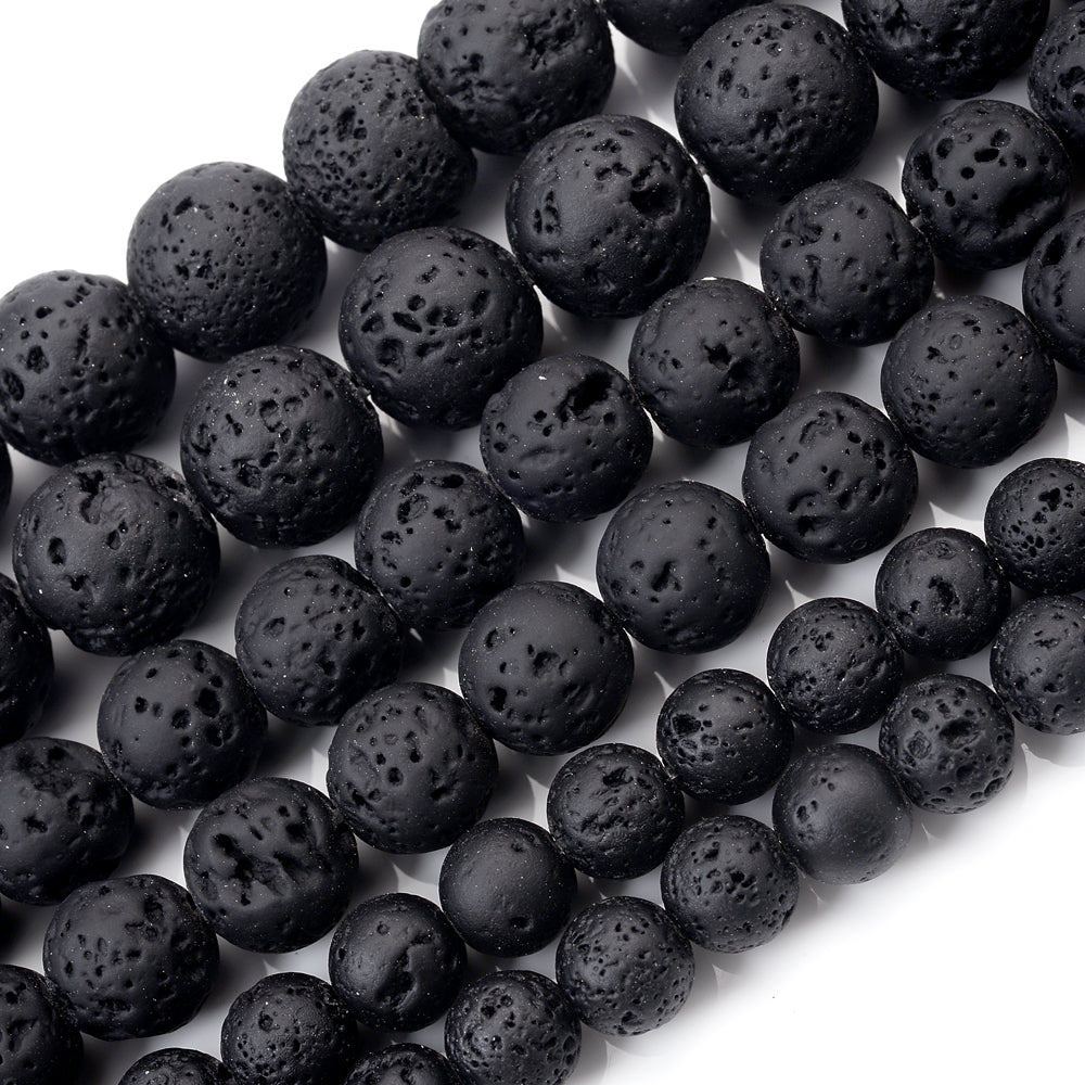 Black Lava Bead for Jewelry Making