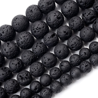 Black Lava Bead for Jewelry Making