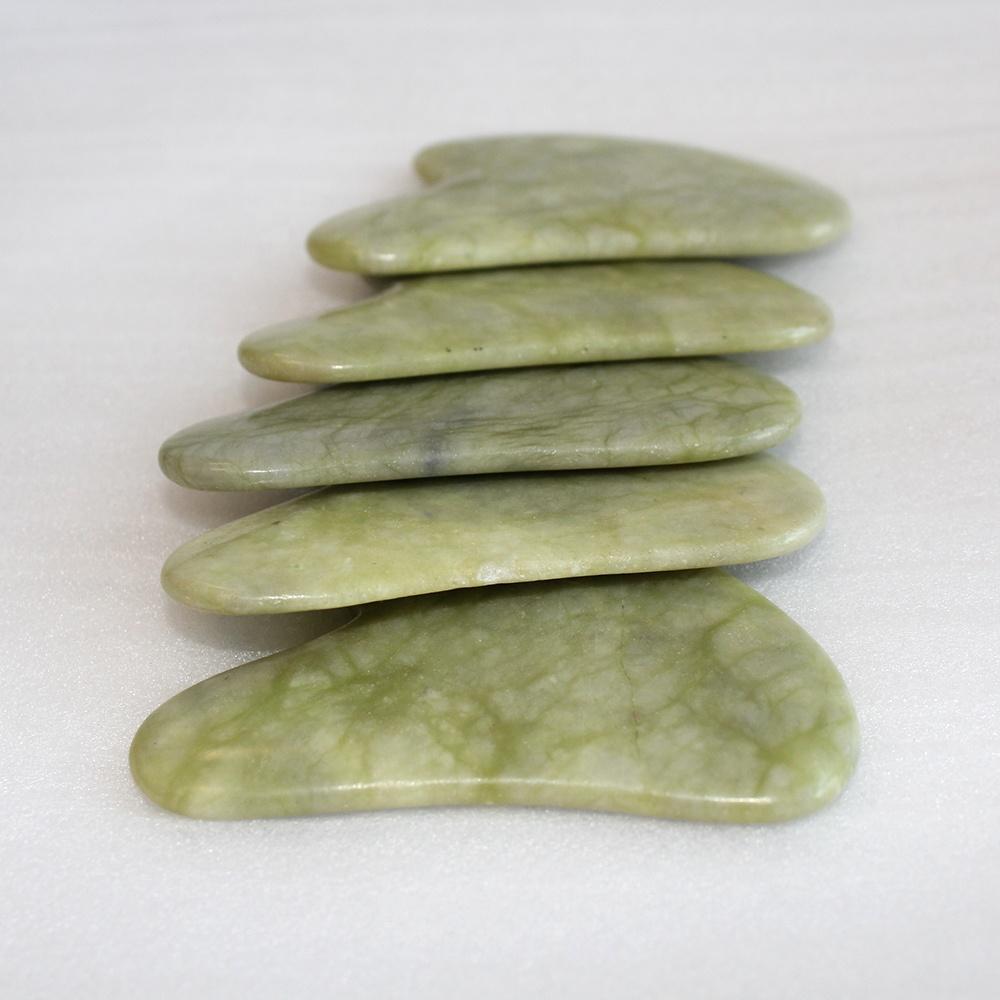 Natural Xiuyu Green Jade Scrapping Plate