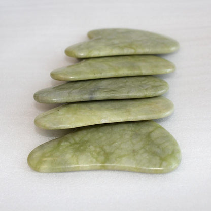 Natural Xiuyu Green Jade Scrapping Plate