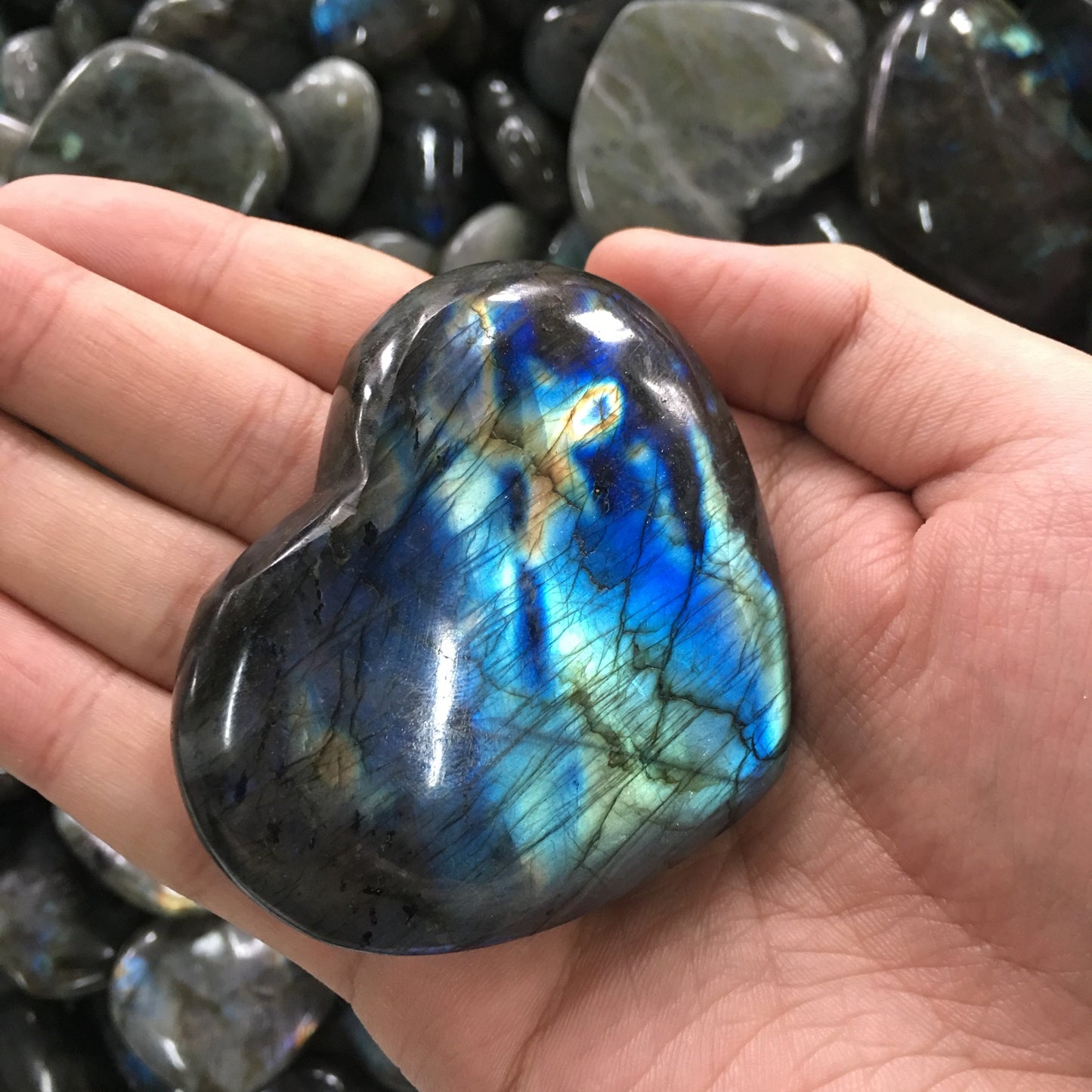 Natural Labradorite Heart