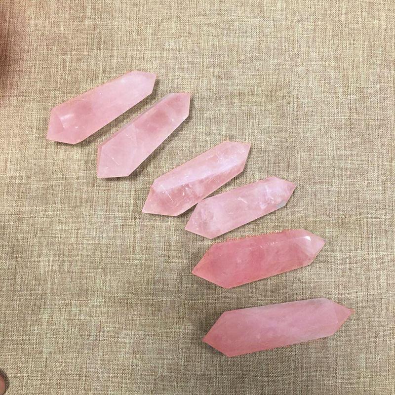 Natural Rose QuartzTower Crystal Double Point