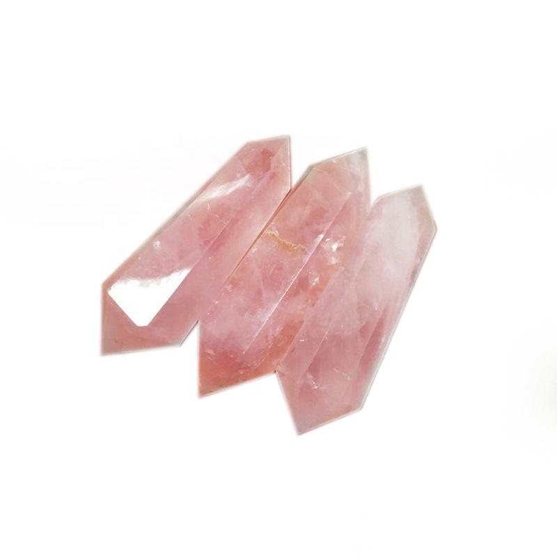 Natural Rose QuartzTower Crystal Double Point