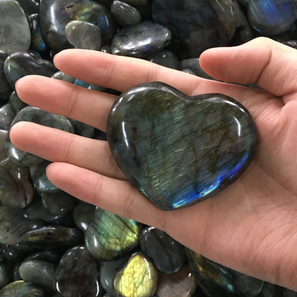 Natural Labradorite Heart
