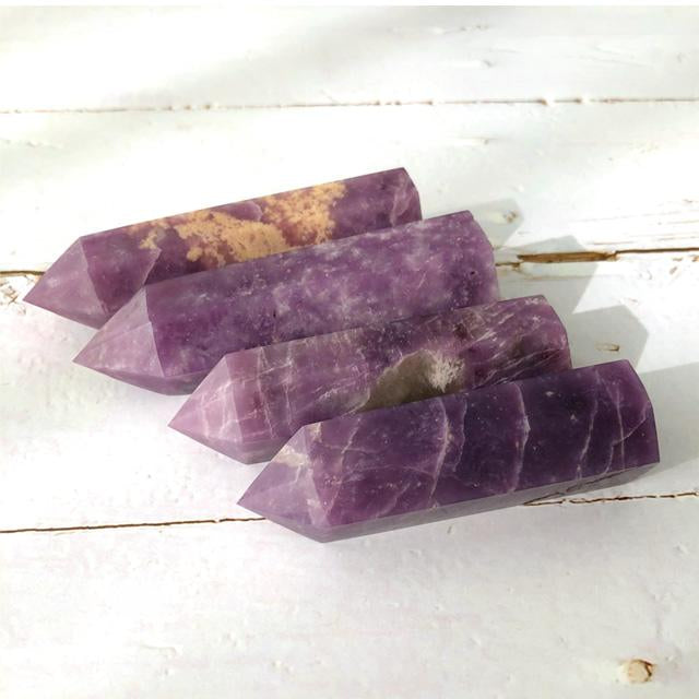 Natural Lepidolite  Purple Mica Point