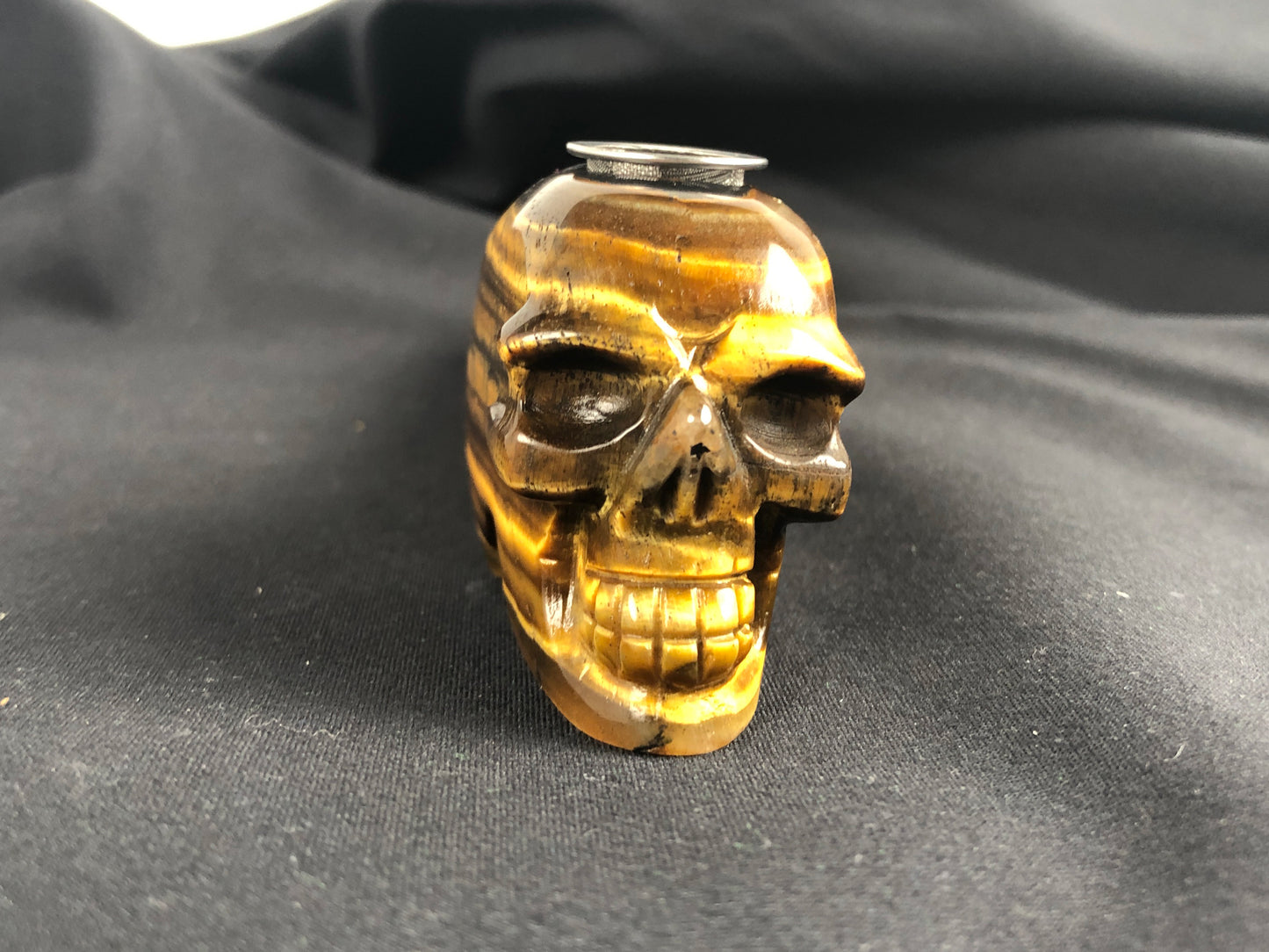 Carved Crystal Smoke Tobacco Pipes,Natural Healing Stone Skull Carving Crafts