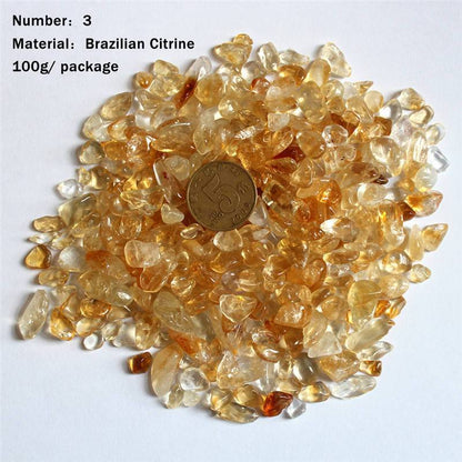 Natural Crystal Tumbled Stone Bag