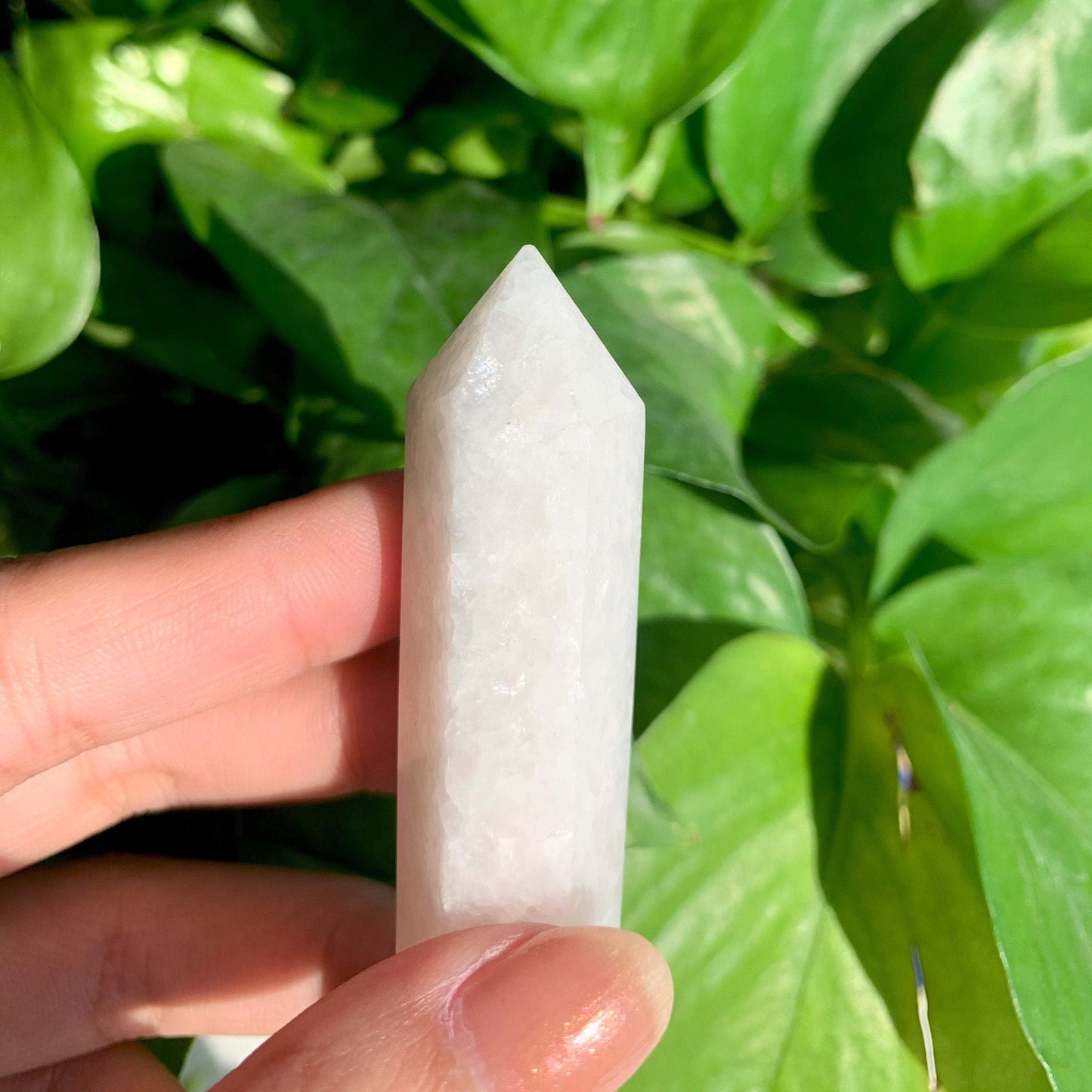 Natural White Jade Point