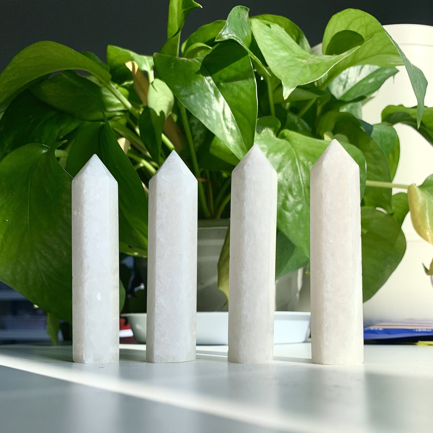 Natural White Jade Point